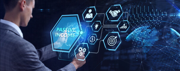 Passive income business concept. - obrazy, fototapety, plakaty