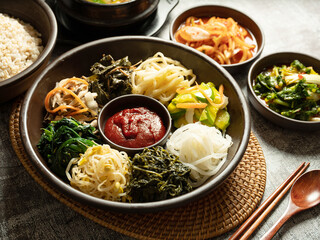 Bibimbap, Korean mixed rice with vegetable