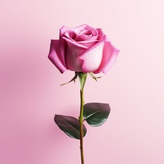 pink rose on a white background  generated by AI