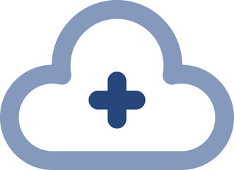 Obraz premium cloud server add icon 