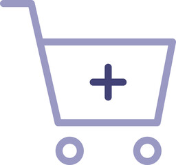 Fototapeta premium shopping cart product add icon 