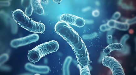 Legionella pneumophila Bacteria. Medical 3d illustration.