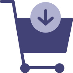 Obraz premium shopping cart product add icon 