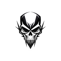 Artistic vector of a skull illustration. Suitable for tattoo, design, and logo.	