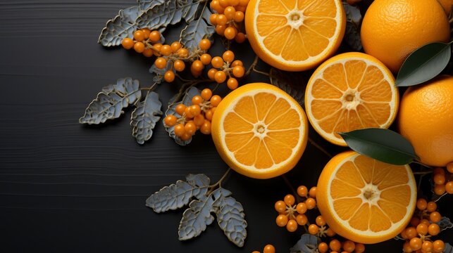 Flat Lay New Year Chinese Oranges, Happy New Year Background, Hd Background