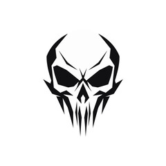 Artistic vector of a skull illustration. Suitable for tattoo, design, and logo.	