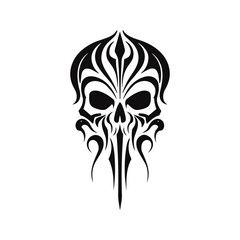 Artistic vector of a skull illustration. Suitable for tattoo, design, and logo.	