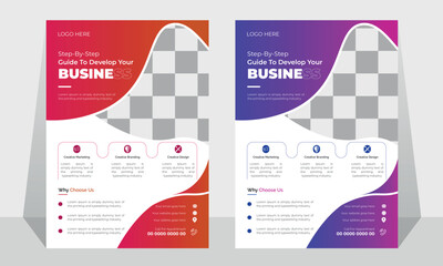 abstract geometric background, professional business flyer template design, creative business marketing flyer design, brochure design, a4 corporate business company flyer template design.