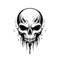 Artistic vector of a skull illustration. Suitable for tattoo, design, and logo.	