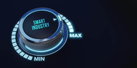Fototapeta na wymiar Smart industry 4.0 manufacturing technology concept. 3d illustration