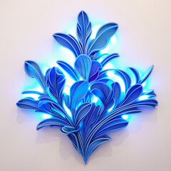 abstract blue flower