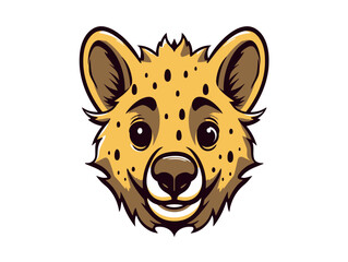 Doodle Hyena, cartoon sticker, sketch, vector, Illustration, minimalistic