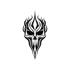Artistic vector of a skull illustration. Suitable for tattoo, design, and logo.