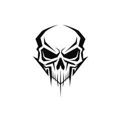 Artistic vector of a skull illustration. Suitable for tattoo, design, and logo.