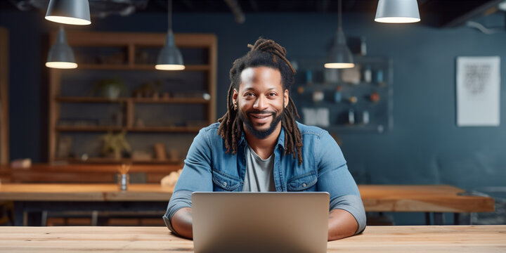 Portrait of an African American woman in office