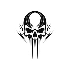 Artistic vector of a skull illustration. Suitable for tattoo, design, and logo.