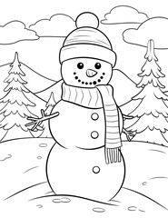Christmas coloring page for kids