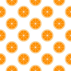 A seamless geometric pattern of an orange fruit 