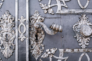 old iron door knob
