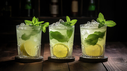 Refreshing Lemonade with Mint Leaves