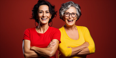 Two European women 60 and 70 years old