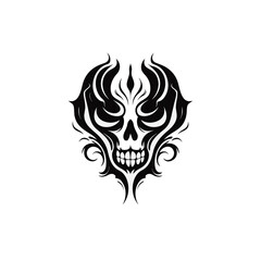 Artistic vector of a skull illustration. Suitable for tattoo, design, and logo.