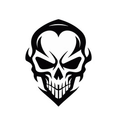 Artistic vector of a skull illustration. Suitable for tattoo, design, and logo.