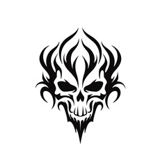 Artistic vector of a skull illustration. Suitable for tattoo, design, and logo.