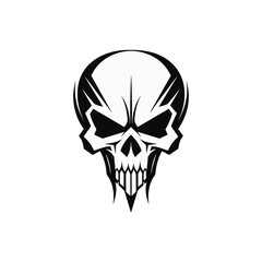 Artistic vector of a skull illustration. Suitable for tattoo, design, and logo.