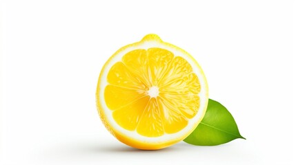lemon isolated on white background  generated by AI tool