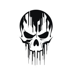 Artistic vector of a skull illustration. Suitable for tattoo, design, and logo.