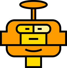 Funny Robot Head Icon
