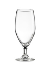 the perfect shoot of a beer glass in a Studio with white background 