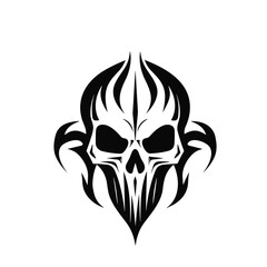 Artistic vector of a skull illustration. Suitable for tattoo, design, and logo.