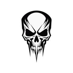 Artistic vector of a skull illustration. Suitable for tattoo, design, and logo.