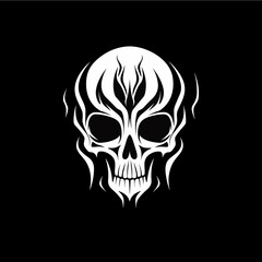 Artistic vector of a skull illustration. Suitable for tattoo, design, and logo.