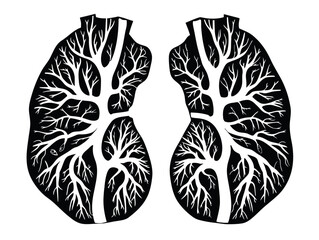 Doodle X-Ray contrast, cartoon sticker, sketch, vector, Illustration, minimalistic