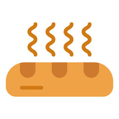 bread icon flat style vector
