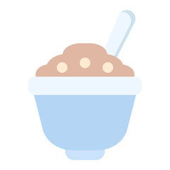 porridge icon flat style vector