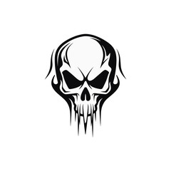 Artistic vector of a skull illustration. Suitable for tattoo, design, and logo.