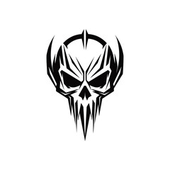 Artistic vector of a skull illustration. Suitable for tattoo, design, and logo.