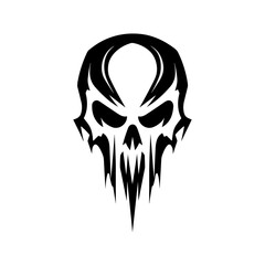 Artistic vector of a skull illustration. Suitable for tattoo, design, and logo.