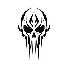 Artistic vector of a skull illustration. Suitable for tattoo, design, and logo.