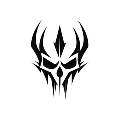 Artistic vector of a skull illustration. Suitable for tattoo, design, and logo.