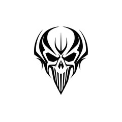 Artistic vector of a skull illustration. Suitable for tattoo, design, and logo.