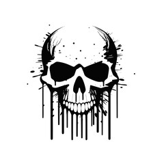 Artistic vector of a skull illustration. Suitable for tattoo, design, and logo.