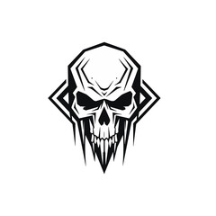 Artistic vector of a skull illustration. Suitable for tattoo, design, and logo.
