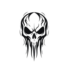 Artistic vector of a skull illustration. Suitable for tattoo, design, and logo.