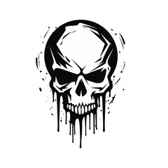 Artistic vector of a skull illustration. Suitable for tattoo, design, and logo.