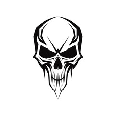 Artistic vector of a skull illustration. Suitable for tattoo, design, and logo.